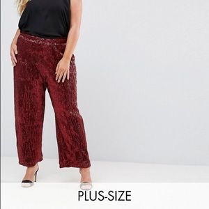 Elvi ASOS Curve All Over Sequin Wide Leg Pant